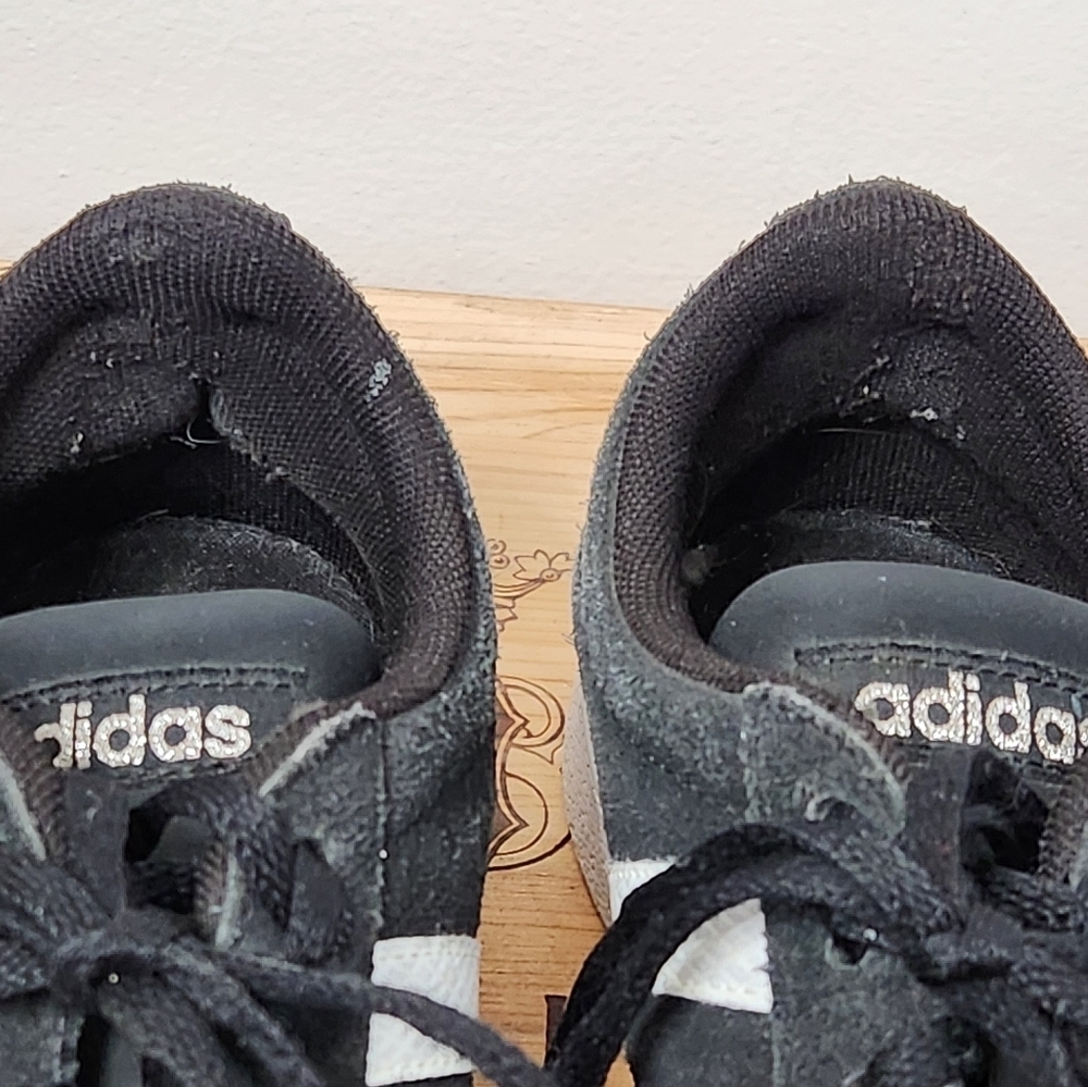 Adidas Black and White VL Court Sneakers Size 8 US - Picture 10 of 13